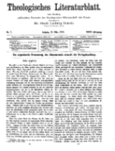 Theologisches Literaturblatt, 31. März 1911, Nr 7.