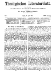 Theologisches Literaturblatt, 28. April 1911, Nr 9.