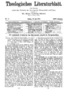 Theologisches Literaturblatt, 23. Juni 1911, Nr 13.