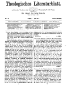 Theologisches Literaturblatt, 7. Juli 1911, Nr 14.