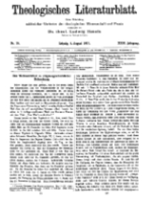 Theologisches Literaturblatt, 4. August 1911, Nr 16.