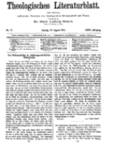 Theologisches Literaturblatt, 18. August 1911, Nr 17.