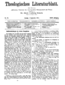 Theologisches Literaturblatt, 1. September 1911, Nr 18.
