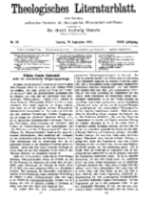 Theologisches Literaturblatt, 29. September 1911, Nr 20.