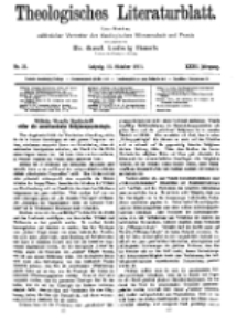 Theologisches Literaturblatt, 13. Oktober 1911, Nr 21.