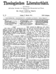 Theologisches Literaturblatt, 27. Oktober 1911, Nr 22.