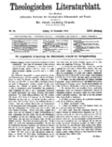 Theologisches Literaturblatt, 22. Dezember 1911, Nr 26.