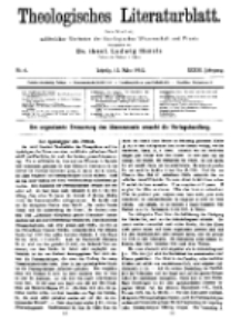 Theologisches Literaturblatt, 15. März 1912, Nr 6.