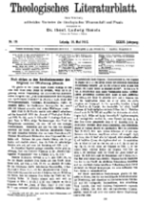 Theologisches Literaturblatt, 10. Mai 1912, Nr 10.