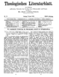 Theologisches Literaturblatt, 21. Juni 1912, Nr 13.