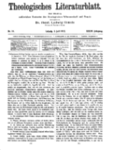Theologisches Literaturblatt, 5. Juli 1912, Nr 14.