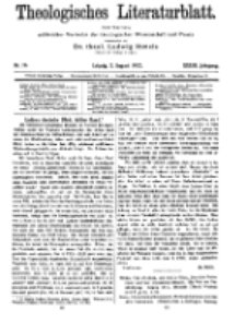 Theologisches Literaturblatt, 2. August 1912, Nr 16.