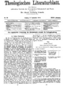 Theologisches Literaturblatt, 27. September 1912, Nr 20.