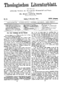 Theologisches Literaturblatt, 8. November 1912, Nr 23.