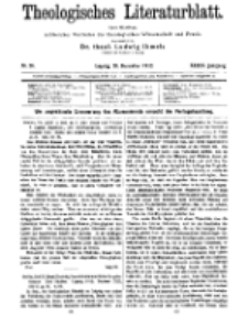 Theologisches Literaturblatt, 20. Dezember 1912, Nr 26.