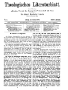 Theologisches Literaturblatt, 28. Februar 1913, Nr 5.