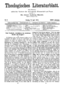 Theologisches Literaturblatt, 25. April 1913, Nr 9.