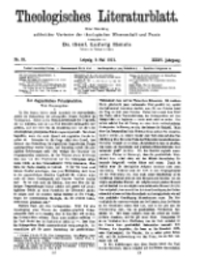 Theologisches Literaturblatt, 9. Mai 1913, Nr 10.
