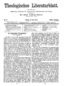 Theologisches Literaturblatt, 23. Mai 1913, Nr 11.