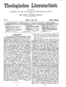 Theologisches Literaturblatt, 6. Juni 1913, Nr 12.