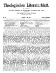 Theologisches Literaturblatt, 4. Juli 1913, Nr 14.