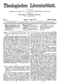 Theologisches Literaturblatt, 1. August 1913, Nr 16.