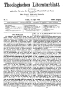 Theologisches Literaturblatt, 15. August 1913, Nr 17.