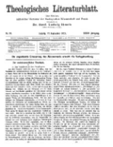 Theologisches Literaturblatt, 12. September 1913, Nr 19.