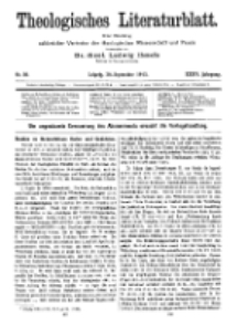 Theologisches Literaturblatt, 26. September 1913, Nr 20.