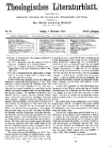 Theologisches Literaturblatt, 7. November 1913, Nr 23.