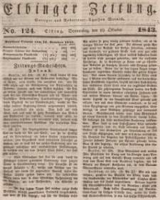 Elbinger Zeitung, No. 124 Donnerstag, 19. Oktober 1843