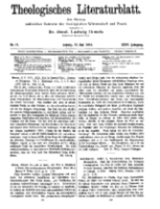 Theologisches Literaturblatt, 22. Mai 1914, Nr 11.