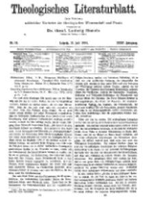 Theologisches Literaturblatt, 31. Juli 1914, Nr 16.