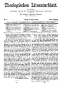 Theologisches Literaturblatt, 14. August 1914, Nr 17.