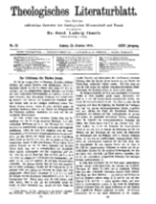 Theologisches Literaturblatt, 23. Oktober 1914, Nr 22.