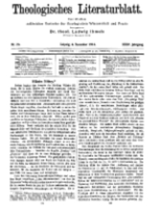 Theologisches Literaturblatt, 6. November 1914, Nr 23.