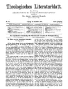 Theologisches Literaturblatt, 18. Dezember 1914, Nr 26.
