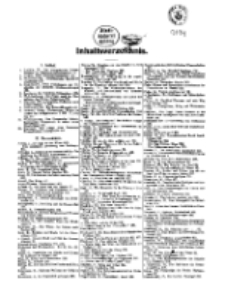 Theologisches Literaturblatt, 1915 (Inhaltsverzeichniß)