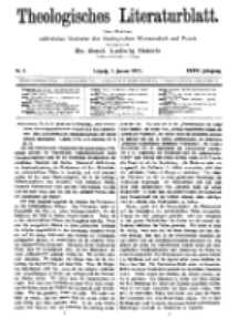 Theologisches Literaturblatt, 1. Januar 1915, Nr 1.