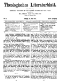 Theologisches Literaturblatt, 21. Mai 1915, Nr 11.