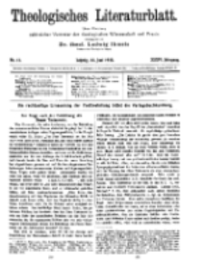 Theologisches Literaturblatt, 18. Juni 1915, Nr 13.
