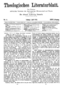 Theologisches Literaturblatt, 2. Juli 1915, Nr 14.