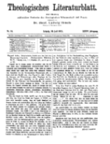 Theologisches Literaturblatt, 30. Juli 1915, Nr 16.