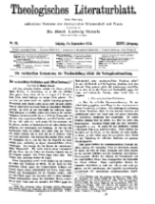 Theologisches Literaturblatt, 24. September 1915, Nr 20.