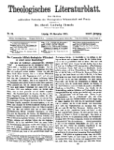 Theologisches Literaturblatt, 19. November 1915, Nr 24.