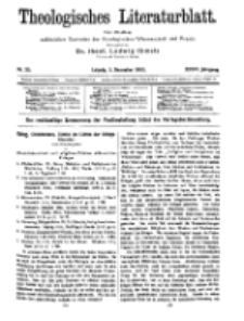 Theologisches Literaturblatt, 3. Dezember 1915, Nr 25.