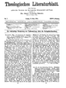 Theologisches Literaturblatt, 31. März 1916, Nr 7.