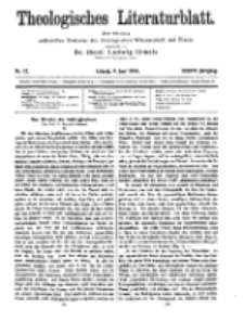 Theologisches Literaturblatt, 9. Juni 1916, Nr 12.
