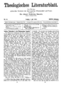 Theologisches Literaturblatt, 7. Juli 1916, Nr 14.