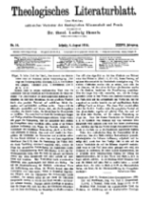 Theologisches Literaturblatt, 4. August 1916, Nr 16.